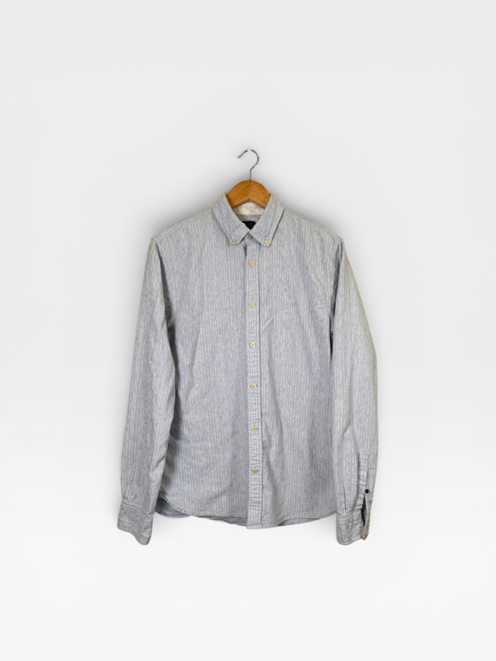 SCOTCH & SODA Raindrops Pattern Button-Down Shirt Size Medium 7 Shades of Blauw